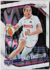2025 Panini WNBA Prizm Emily Engstler #84 White Seismic Washington Mystics