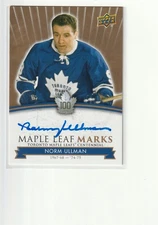 2017 Upper Deck Toronto Maple Leafs Centennial Leaf Marks Norm Ullman Auto SP