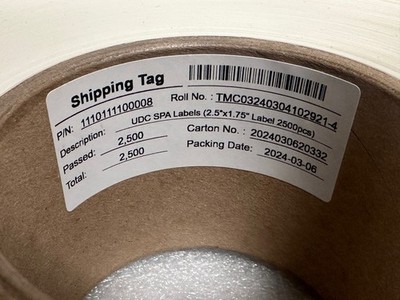 UHF RFID Label Roll 2.5''x1.75 2500pcs Industrial RFID Tags Inlay New