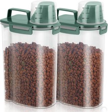2 Pack 3 Lbs Dog Cat Food Storage Containers Travel Portable Pet Food Storage