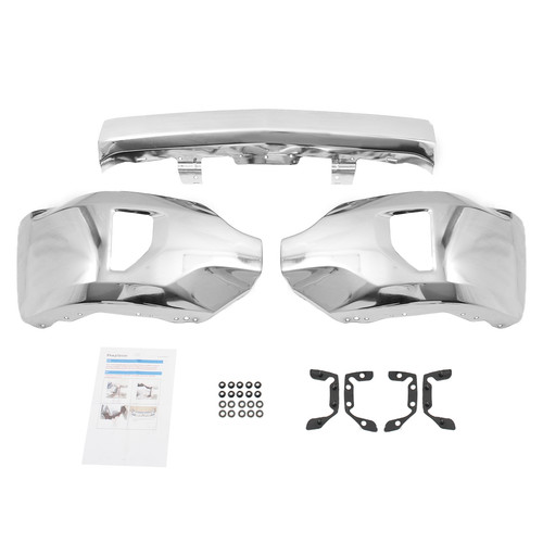 Chrome Front Bumper Face Bar w/Fog Light Fit For Chevry Silverado 1500 16-19