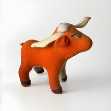 1974 Dream Pets R Dakin Co Rare Orange Bull Stuffed Animal Vintage