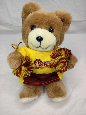 VTG Trudy Washington Redskins NFL Cheerleader Teddy Bear 1980 w Hang Tag Poms