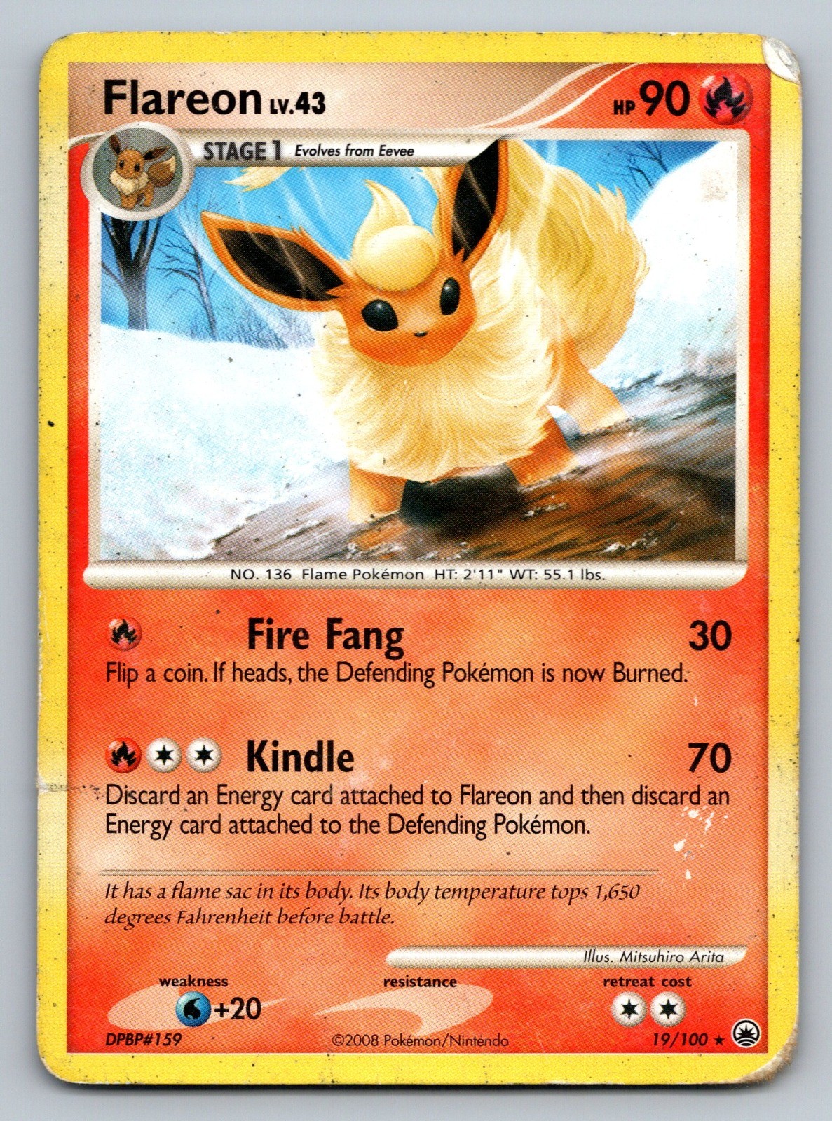 Flareon Rare Majestic Dawn Fire 19/100
