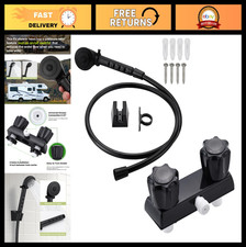 Outdoor RV Shower Faucet Kit with Hose Head, Tub Faucet with Diverter for Camp