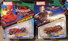 2017 Hot Wheels Character Cars MARVEL Spider-Man Movie Lot Of 2 Car IRONMAN