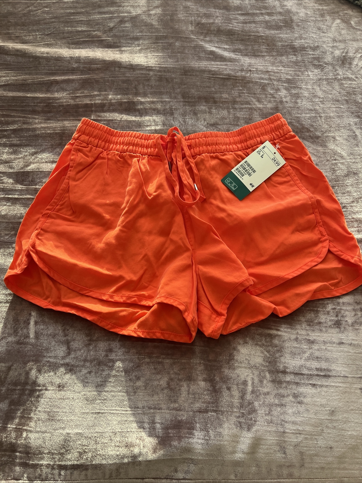 orange shorts h&m