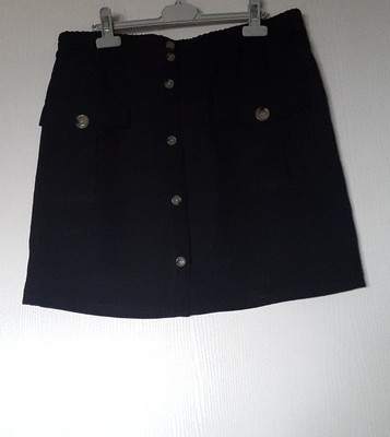 SINEQUANONE JUPE BOUTONNEE EN VISCOSE ET BAMBOU MELANGES FR42/EU40