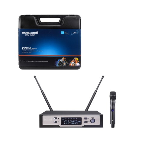 Sistema de micrófono inalámbrico dinámico de 1 canal UHF micrófono de mano de escenario micrófono de club IR - Imagen 12 de 12