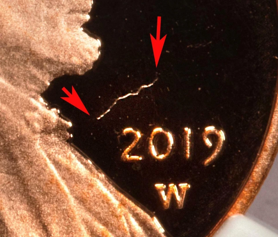 2019 W NGC PF69RD Obverse Struck Thru Proof West Point Shield Cent Mint Error - Image 3 of 4