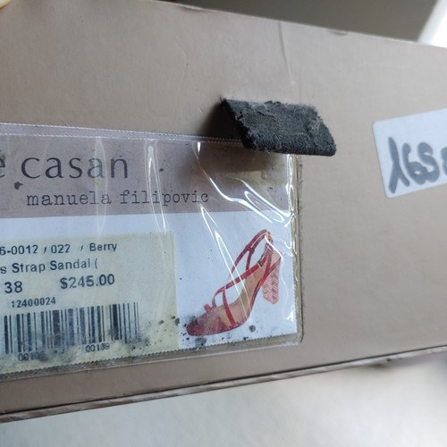 Te Casan Schuhe Sandale Pumps Riemchen Rot W/ Neu - Bild 7 von 9