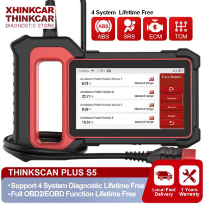 Thinkscan Plus S5 OBD2 Scanner Code Reader ABS/SRS/ECM/TCM Diagnostic Scan Tool
