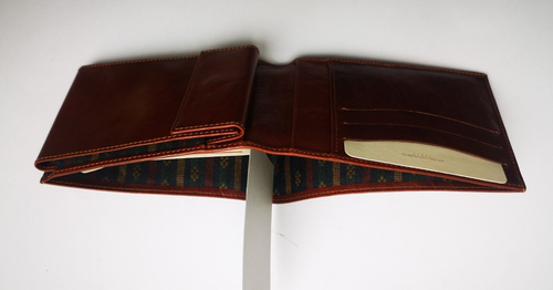 Piquadro Nikolai Wallet Leather Men Dark Brown for Money Credit Cards Italy - Picture 4 of 11