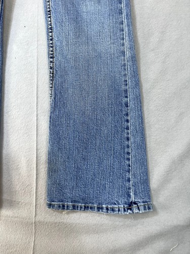 Jordache Jeans Girls 15 Reg Med Wash Blue Jeans Slight Flare Youth 34x31 - Picture 2 of 20