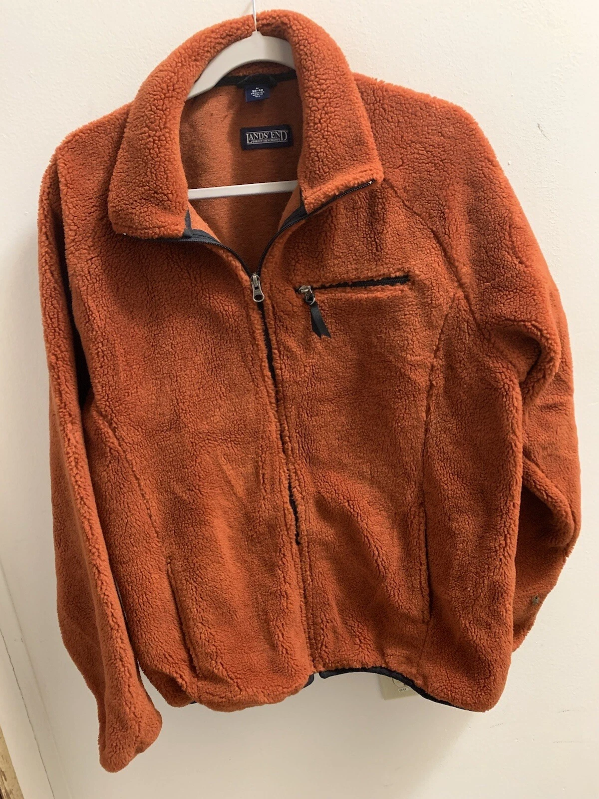Lands End Men’s Jacket Made In USA Rust M(38-40) Pit To Pit 24” Length 27”