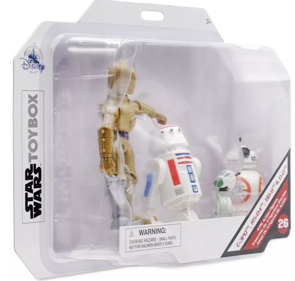 Disney Store Star Wars C-3PO BB-8 R5-D4 D-O 4 Droid Action Figure