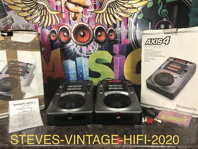 NUMARK AXIS 4 PRO DJ CD-PLAYER (PAAR) GEWARTET FAST NEUWERTIG VERPACKT L@@K KOSTENLOSER VERSAND + VERPACKUNG!!