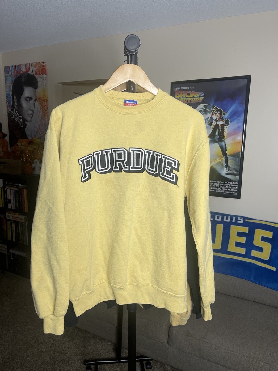 Champion Center Purdue Yellow Sweatshirt VINTAGE Purdue