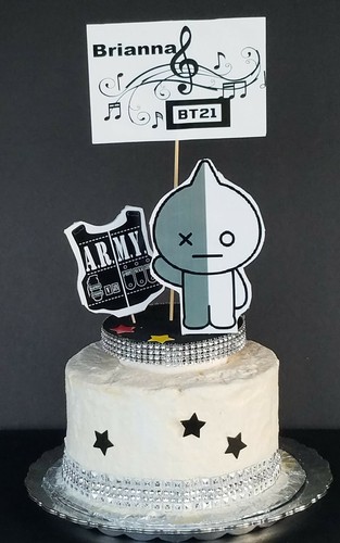 BT21 BTS BTS21 8 members 1pcs 3D personalize cake topper birthday favor - Picture 9 of 9