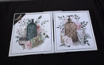 2 LOT LOUIS VUITTON & GUCCI On Canvas FRAMED WALL ART 12”X 12