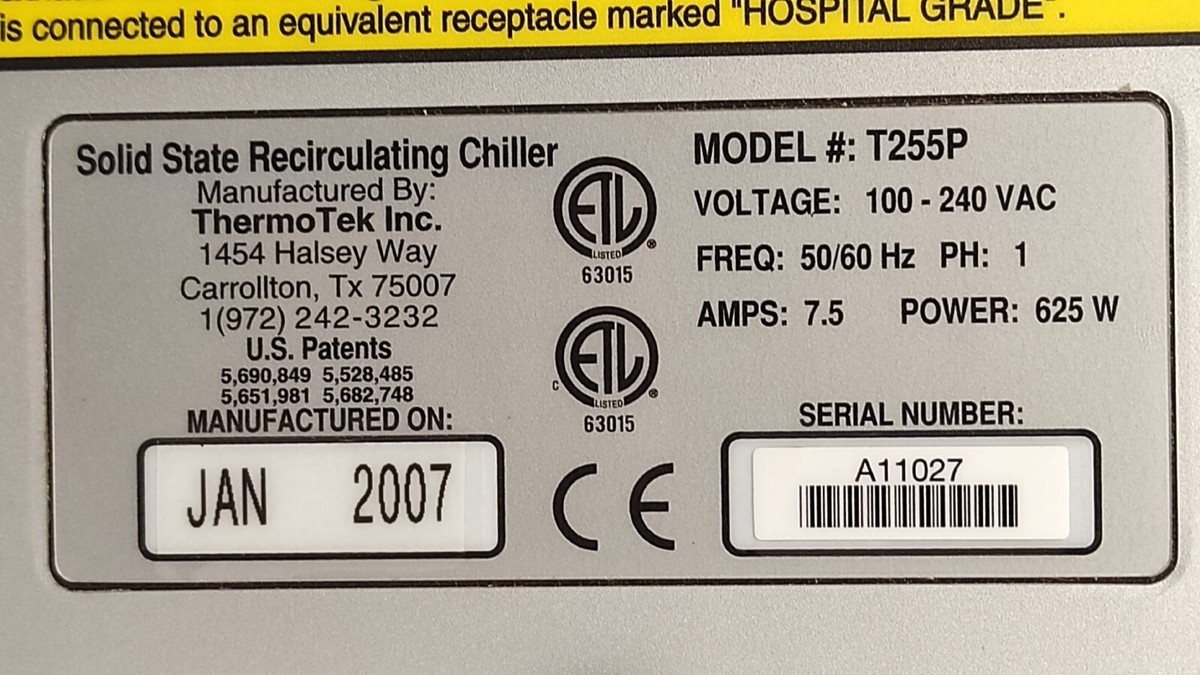 Thermotek t255p / T255P Solid State Recirculating Chiller | eBay Thermotek t255p / T255P Solid State Recirculating Chiller | eBay
