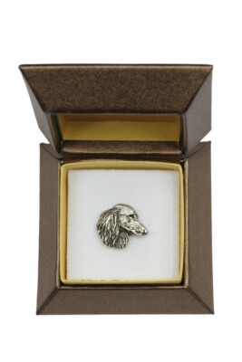 Dachshund Wirehaired, Dackel, Teckel V - Dog Brooch In Gift Box, Elegant