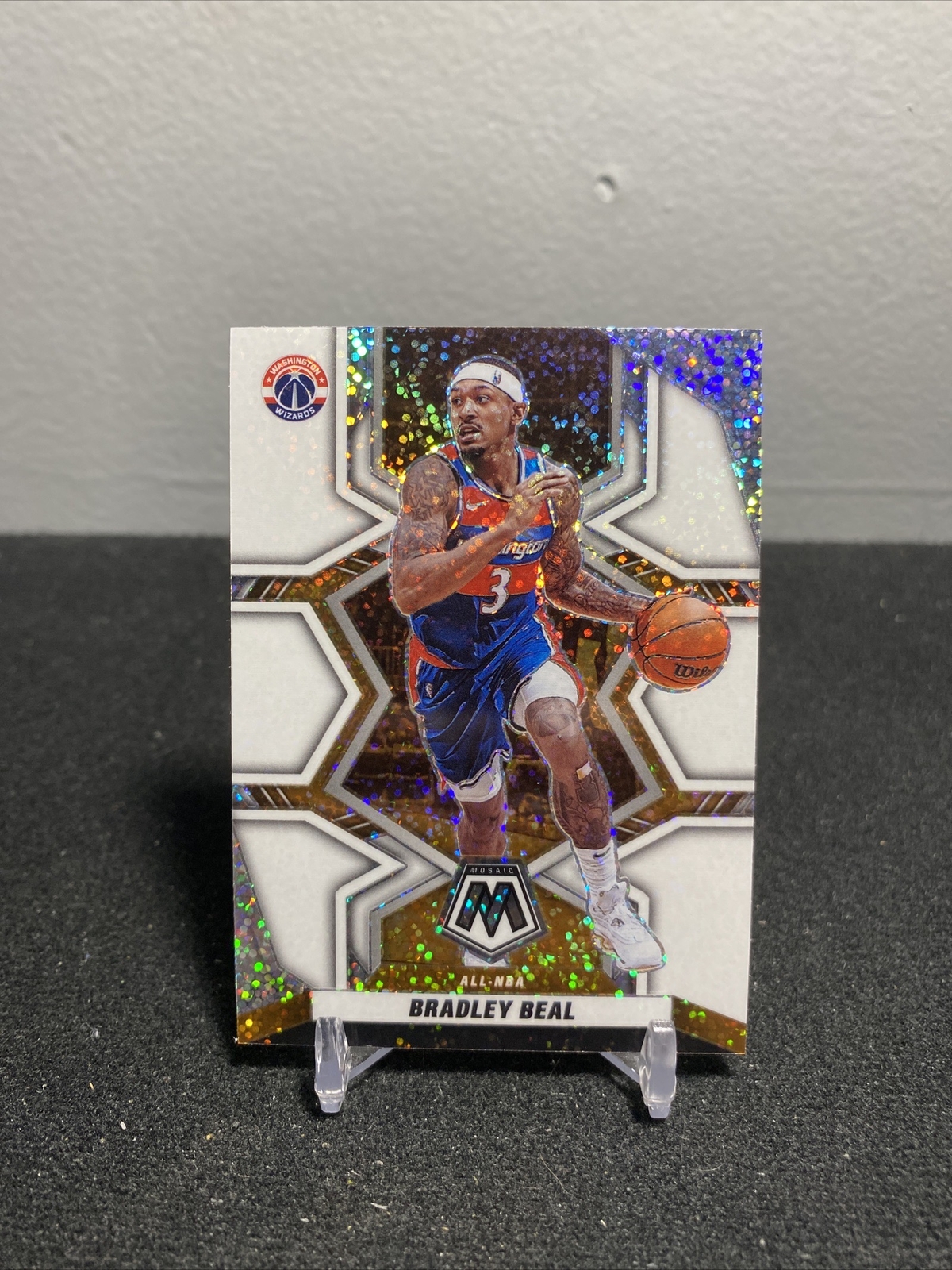 2021-22 Panini Mosaic White Sparkle #294 Bradley Beal Wizards