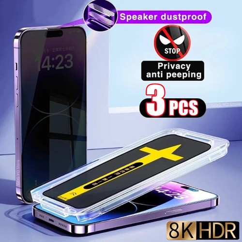 3Pcs 8K High End Easy Installation Tempered Glass For iPhone 15 13 12 11 14 Pro - Afbeelding 26 van 43