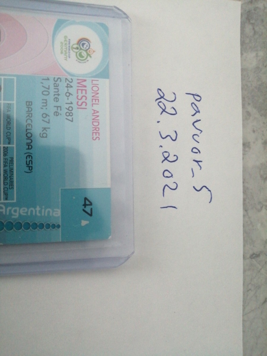 LIONEL MESSI 2006 Panini World Cup Germany #47 Lionel Messi World Cup RC