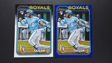 2024 Topps Series 1 SAMAD TAYLOR RC Rookie Blue Parallel & Base Card #32 Royals