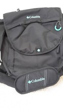 Columbia Gray/Green Expandable Messenger Diaper Baby Bag/Changing Pad EUC