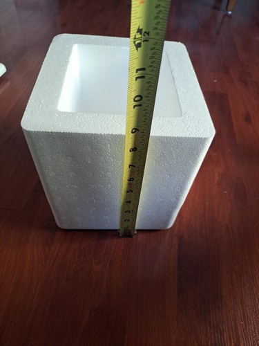 Styrofoam Shipping Box Uline Brand Cooler With Lid 8"X8.5"X87" Exterior - Picture 7 of 12