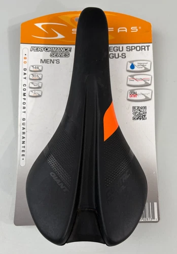 Serfas TGU-S Bike Seat TEGU SPORT - 9.8"x 5.2" - Men's Performance Comfort - NEW