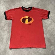 Vintage Disney Pixar Incredibles Shirt Size S USA Made Movie Promo Animation