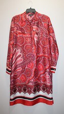 LAUREN RALPH LAUREN SHIFT DRESS MEDALLION PAISLEY RED & MULTICLR SIZE 10 US
