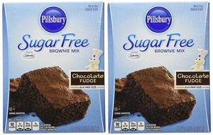 Pillsbury Sugar Free Chocolate Fudge Brownie Mix 2 12.35 Oz Boxes 24