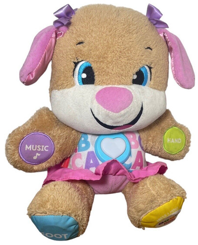 Fisher Price Laugh & Learn Smart Stages Puppy Sister Dog Plush Toy Tested 2017
