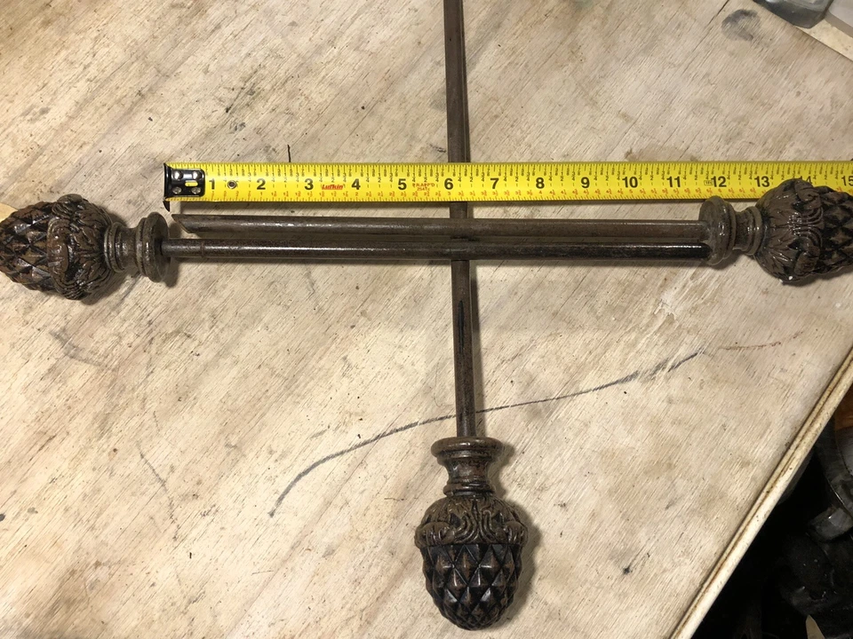 Topper de poste de cama con acabado antiguo estilo piña bellota 3 Foto 4 de 4