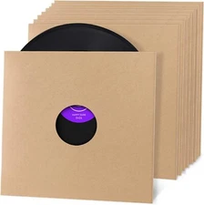 Facmogu 10PCS 12in Vinyl Record LP Jackets,Thick 350gsm Cardboard Brown 