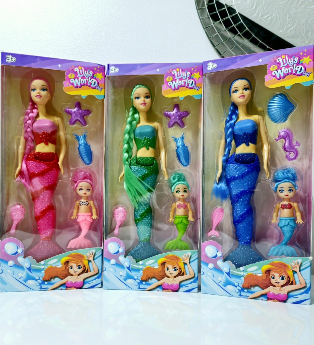 Mermaid Doll Summer Bath Toy 360 Twisting Tail Bending Waistline