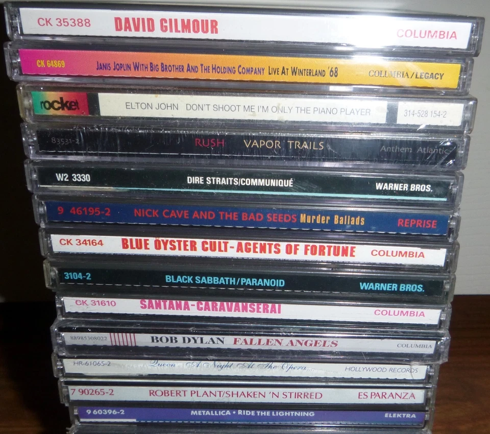 18 CD Rock Lot - Queen Roxy Music Rush Talking Heads Metallica Pantera Bob Dylan Foto 2 de 3