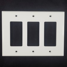 Leviton White 3-Decorator Rocker 3-Gang Midway Unbreakable Wallplate Cover