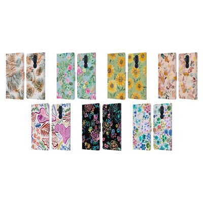 OFFICIAL NINOLA FLORAL ART LEATHER BOOK WALLET CASE COVER FOR NOKIA PHONES