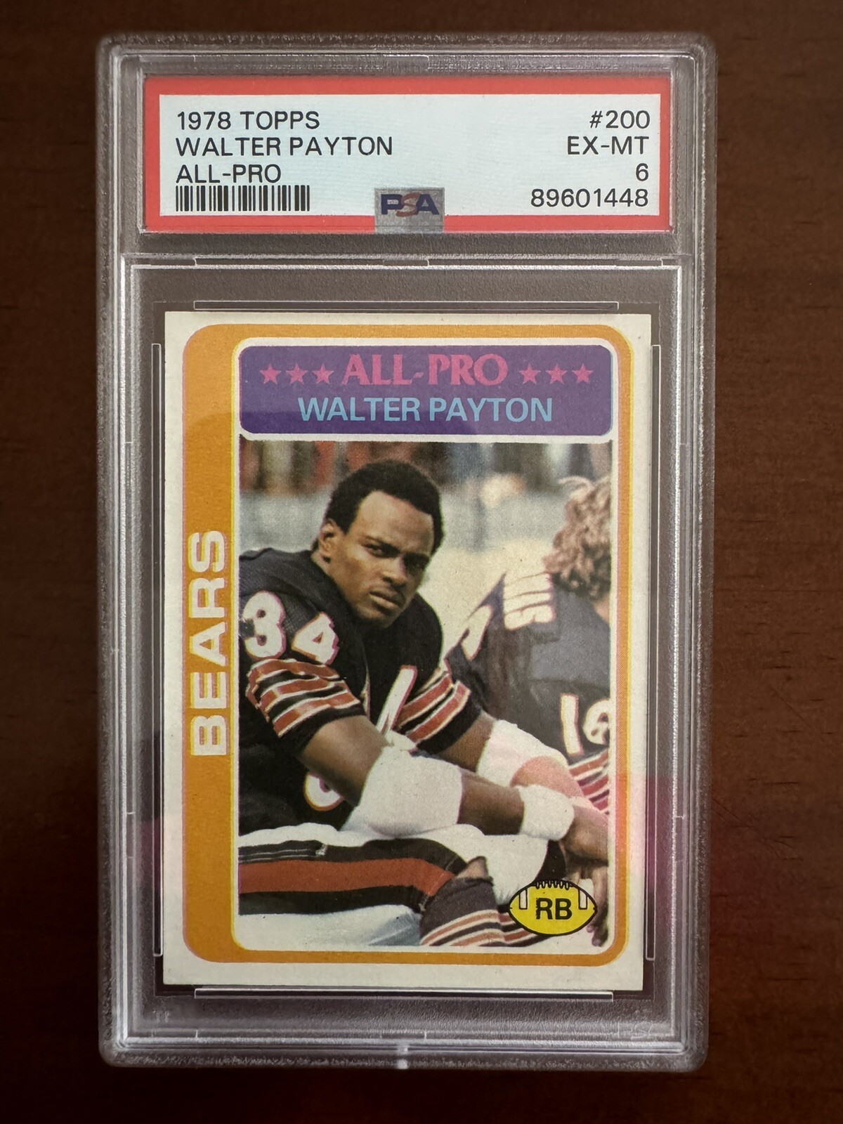 1978 Topps Walter Payton #200 PSA 6 EX-MT Bears HOF WELL-CENTERED Looks Nicer