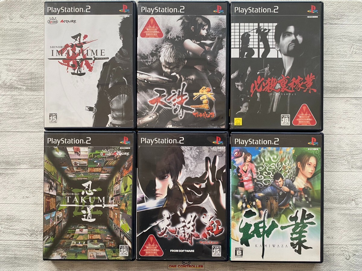 PS2  ＋（6タイトル) SONY PS2 Shinobido Takumi & Imashime & Tenchu & Hissatsu Ura