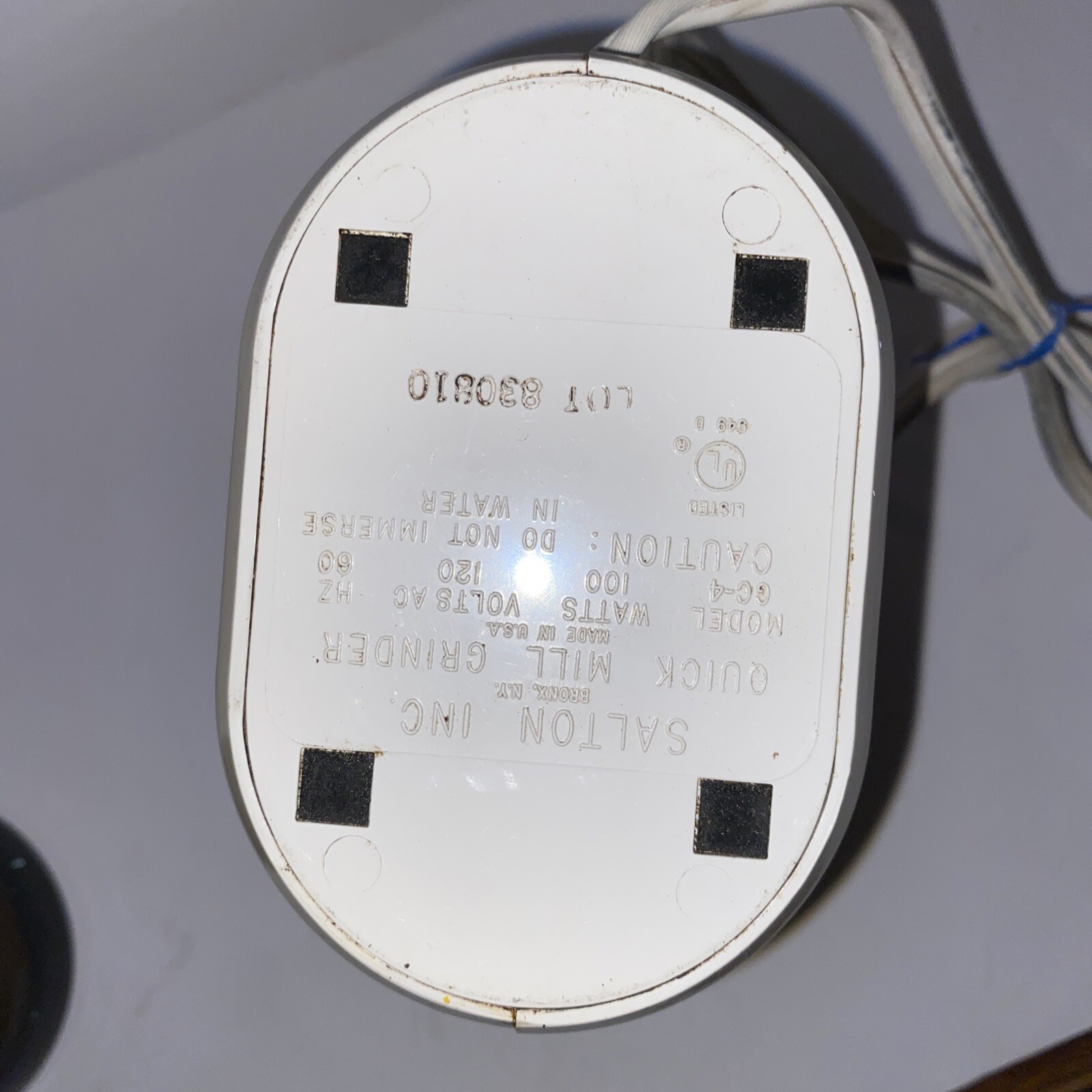 Salton Quick Mill Coffee Grinder Spice Mill Model GC4 Tested Used