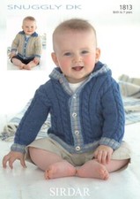 Sirdar Knitting Pattern - Snuggly DK, Jackets 1813