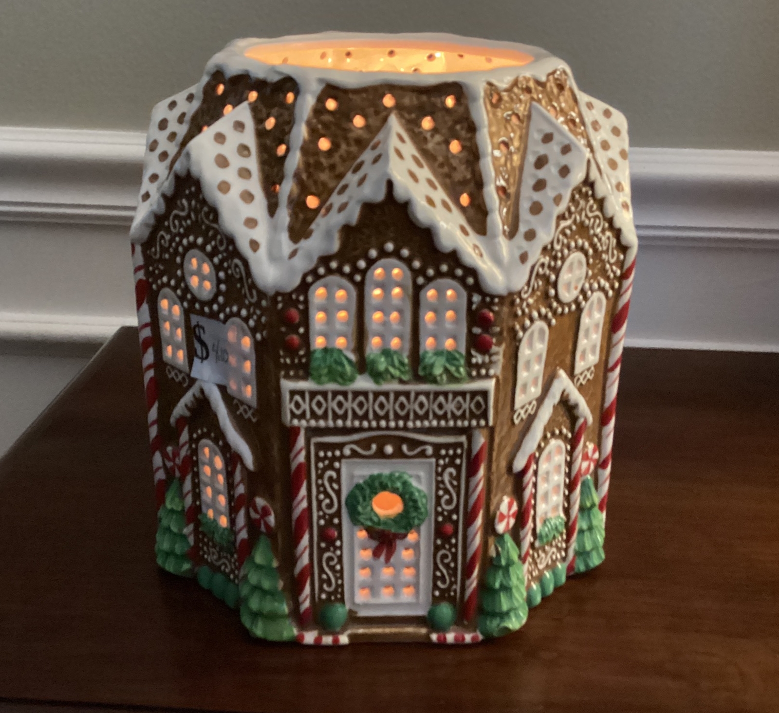 Homeworx Gingerbread Country House Harry Slatkin Large 9x9" Candle Holder Only eBay