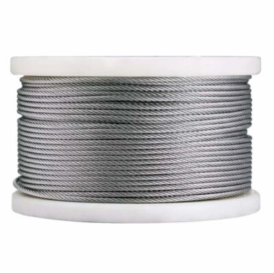 50 Meters of 1mm 2mm 3mm 4mm 5mm 6mm 7x7 Galvanised Steel Wire Rope ...