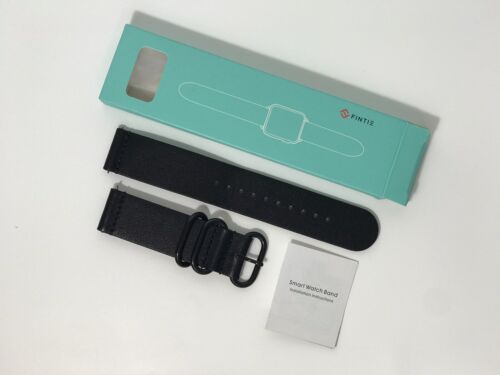 Samsung Frontier S3 Smartwatch Band Genuine Black Leather W/ Metal Loops - NEW ✅ - Picture 1 of 8